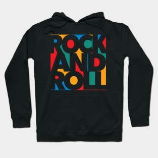 Rock And Roll Color Block Hoodie